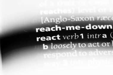 bir sözlüğü'ndeki sözcüğü tepki. kavram tepki.