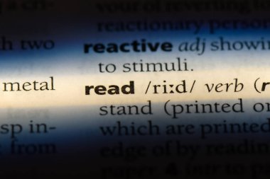 bir sözlüğü'ndeki sözcüğü okuyun. kavram okuyun.