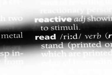 bir sözlüğü'ndeki sözcüğü okuyun. kavram okuyun.