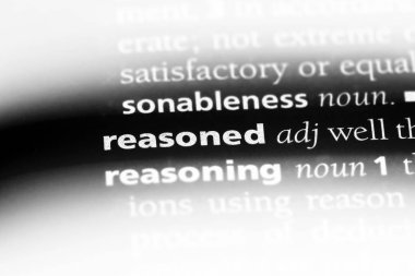 bir sözlüğü'ndeki gerekçeli sözcüğü. gerekçeli kavramı.