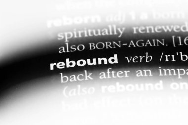 bir sözlüğü'ndeki sözcüğü rebound. rebound kavramı.