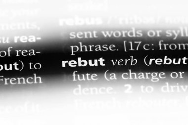 bir sözlüğü'ndeki sözcüğü çürütmek. çürütmek kavramı.