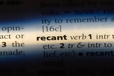 bir sözlüğü'ndeki sözcüğü sözlerini geri alması. kavram sözlerini geri alması.