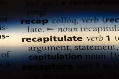 bir sözlüğü'ndeki sözcüğü özetlemek. kavram özetlemek.