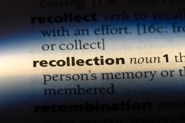 hatırlama kelime sözlüğe. hatırlama kavramı.