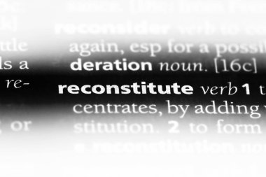 bir sözlüğü'ndeki sözcüğü yeniden oluşturma. kavramı yeniden oluşturma.