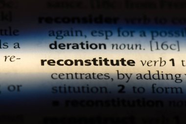 bir sözlüğü'ndeki sözcüğü yeniden oluşturma. kavramı yeniden oluşturma.