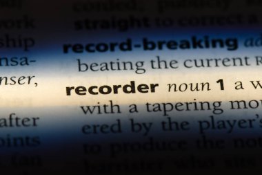 Kaydedici Word'de bir sözlük. Kaydedici kavramı.