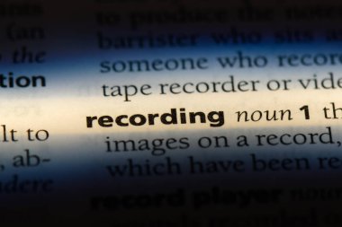 kayıt Word'de bir sözlük. kayıt kavramı.