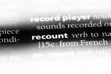 bir sözlüğü'ndeki sözcüğü yeniden sayılması. kavramı yeniden sayılması.