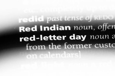 kırmızı mektup gün sözcük sözlüğe. kırmızı mektup gün kavramı.