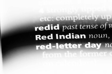 Kızılderili Word'de bir sözlük. Kızılderili kavramı.