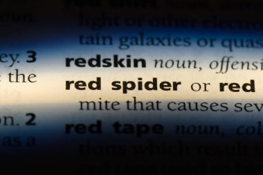 kırmızı örümcek Word'de bir sözlük. kırmızı örümcek kavram.