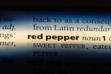 kırmızı biber Word'de bir sözlük. kırmızı biber kavramı.