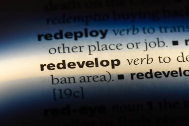 bir sözlüğü'ndeki sözcüğü yeniden geliştirmek. kavramı yeniden geliştirmek.