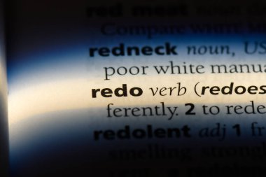 bir sözlüğü'ndeki sözcüğü tekrar yapın. kavram Yinele.