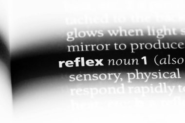 refleks tek kelimeyle bir sözlük. refleks kavramı.
