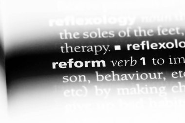reform Word'de bir sözlük. reformu kavramı.
