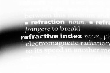 kırılma indisi Word'de bir sözlük. kırılma indisi kavramı.