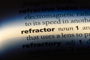 bir sözlüğü'ndeki retraktör sözcüğü. teleskopum kavramı.