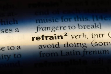 nakarat Word'de bir sözlük. nakarat kavramı.