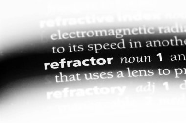 bir sözlüğü'ndeki retraktör sözcüğü. teleskopum kavramı.