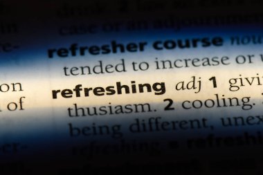 bir sözlüğü'ndeki sözcüğü yenileniyor. ferahlatıcı kavramı.