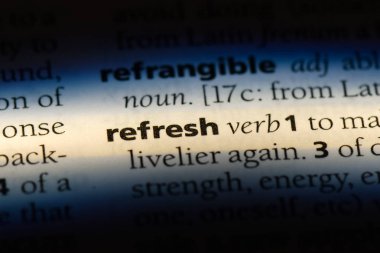 bir sözlüğü'ndeki sözcüğü yenileyin. yenileme kavramı.