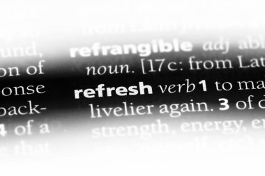 bir sözlüğü'ndeki sözcüğü yenileyin. yenileme kavramı.