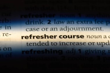 tazeleme kursu Word'de bir sözlük. tazeleme kursu kavramı.