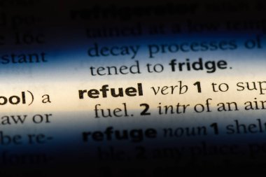 bir sözlüğü'ndeki sözcüğü yakıt ikmali. Konsept yakıt ikmali.