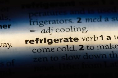 bir sözlüğü'ndeki sözcüğü buzdolabında bekletin. kavram soğutmak.