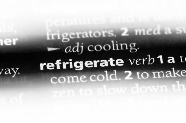 bir sözlüğü'ndeki sözcüğü buzdolabında bekletin. kavram soğutmak.