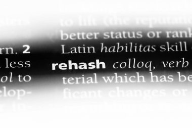 bir sözlüğü'ndeki sözcüğü rehash. kavram rehash.