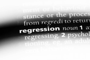 regresyon Word'de bir sözlük. regresyon kavramı.