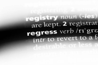 bir sözlüğü'ndeki sözcüğü gerileme. kavram gerileme.