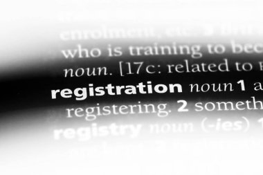 kayıt Word'de bir sözlük. kayıt kavramı.