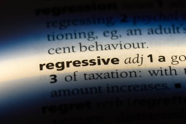 bir sözlüğü'ndeki gerileyen sözcüğü. gerici kavramı.