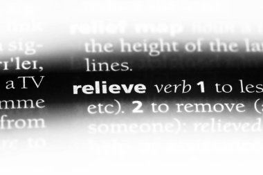 bir sözlüğü'ndeki sözcüğü rahatlatmak. kavram rahatlatmak.