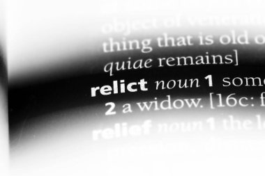Relict tek kelimeyle bir sözlük. Relict kavramı.