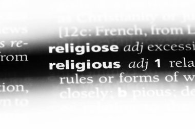 bir sözlük dini kelime. dini kavramı.