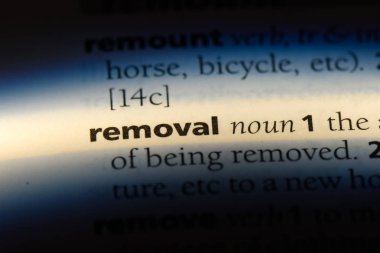 kaldırma Word'de bir sözlük. kaldırma kavramı.