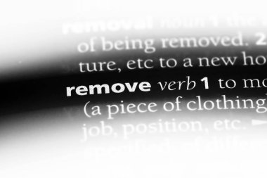 sözcük sözlükte kaldırın. kavram kaldırmak.