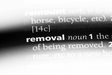 kaldırma Word'de bir sözlük. kaldırma kavramı.