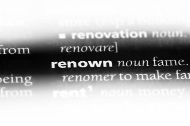 ünlü Word'de bir sözlük. ünlü kavramı.