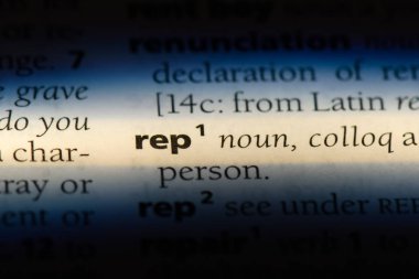 bir sözlüğü'ndeki temsilcisi sözcüğü. rep kavramı.