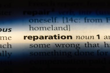 tazminat Word'de bir sözlük. tazminat kavramı.