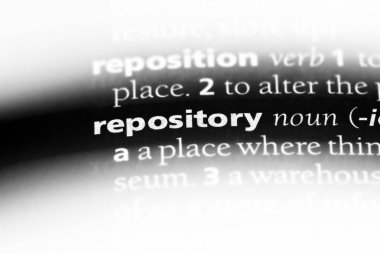 bir sözlüğü'ndeki depo sözcüğü. Depo kavramı.