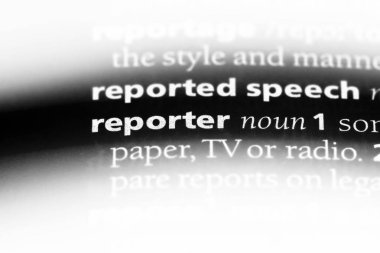 muhabir Word'de bir sözlük. muhabir kavramı.