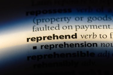 bir sözlüğü'ndeki sözcüğü reprehend. kavram reprehend.